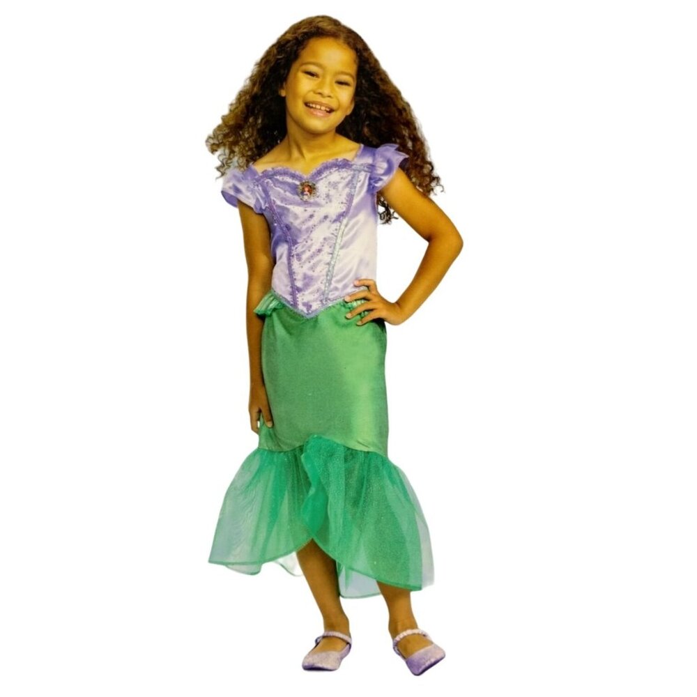 Disguise Girls S (6/6X) Disney Princess Ariel Mermaid Halloween Costume